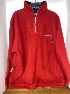 Red CMT International Fleece Vest Vintage Country Music 1/4 Zip XXL Pullover