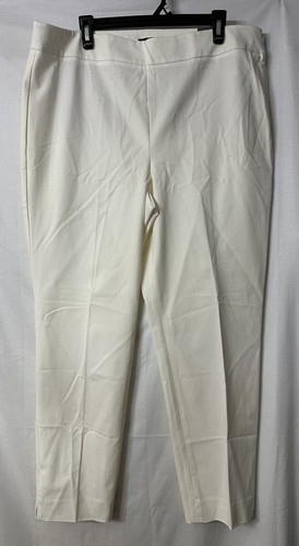 NWT Talbots Chatham Ankle Pant Womens Slim Leg White Slacks Trousers Plus 18