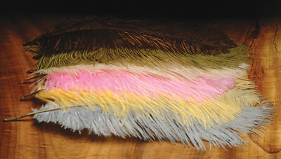 Ostrich Herl Strauss komplette Feder Hareline USA 8 Farben Auswahl Ostrich Herl