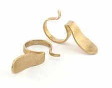 Adjustable Ring Raw brass 18mm 8US inner size - Adjustable Oz3691