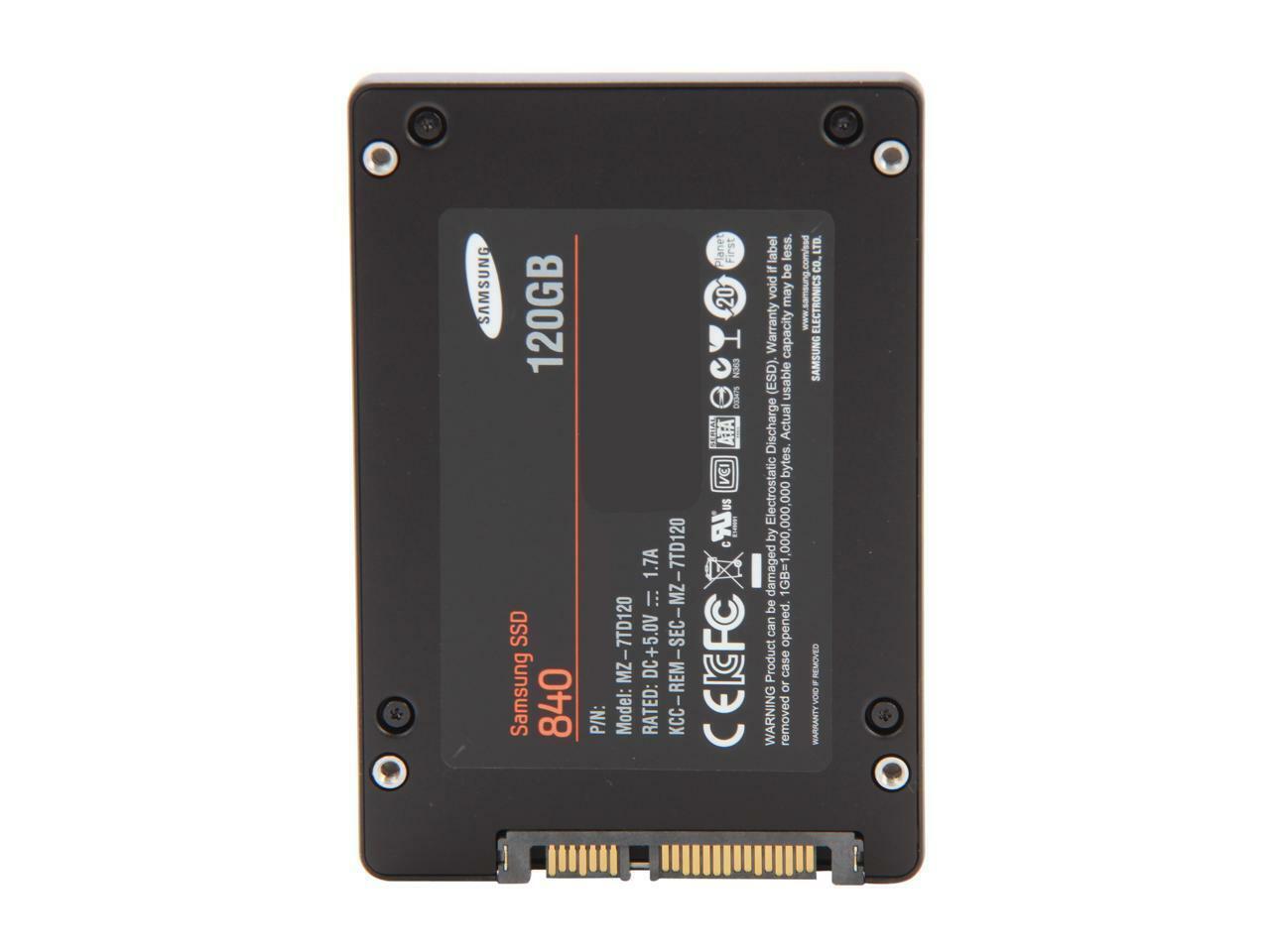New SAMSUNG 840 SATA III Internal Solid State Drive SSD MZ-7TD120BW | eBay