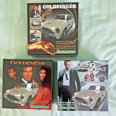 Scalextric Golden Eye / GoldFinger / Casino Royal / Limited Editions .Neu Full Set