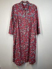 Models Coat Paisley Floral Housedress Prairie Robe Floral Cottagecore Sz 16 Vtg