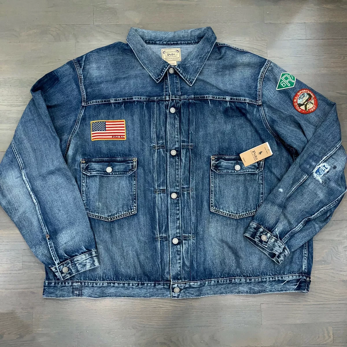 Polo jean jacket clearance big and tall