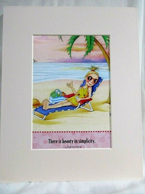 Matted Mary Engelbreit Calendar Print 8 X 10'' There is Beauty in Simplicity #159
