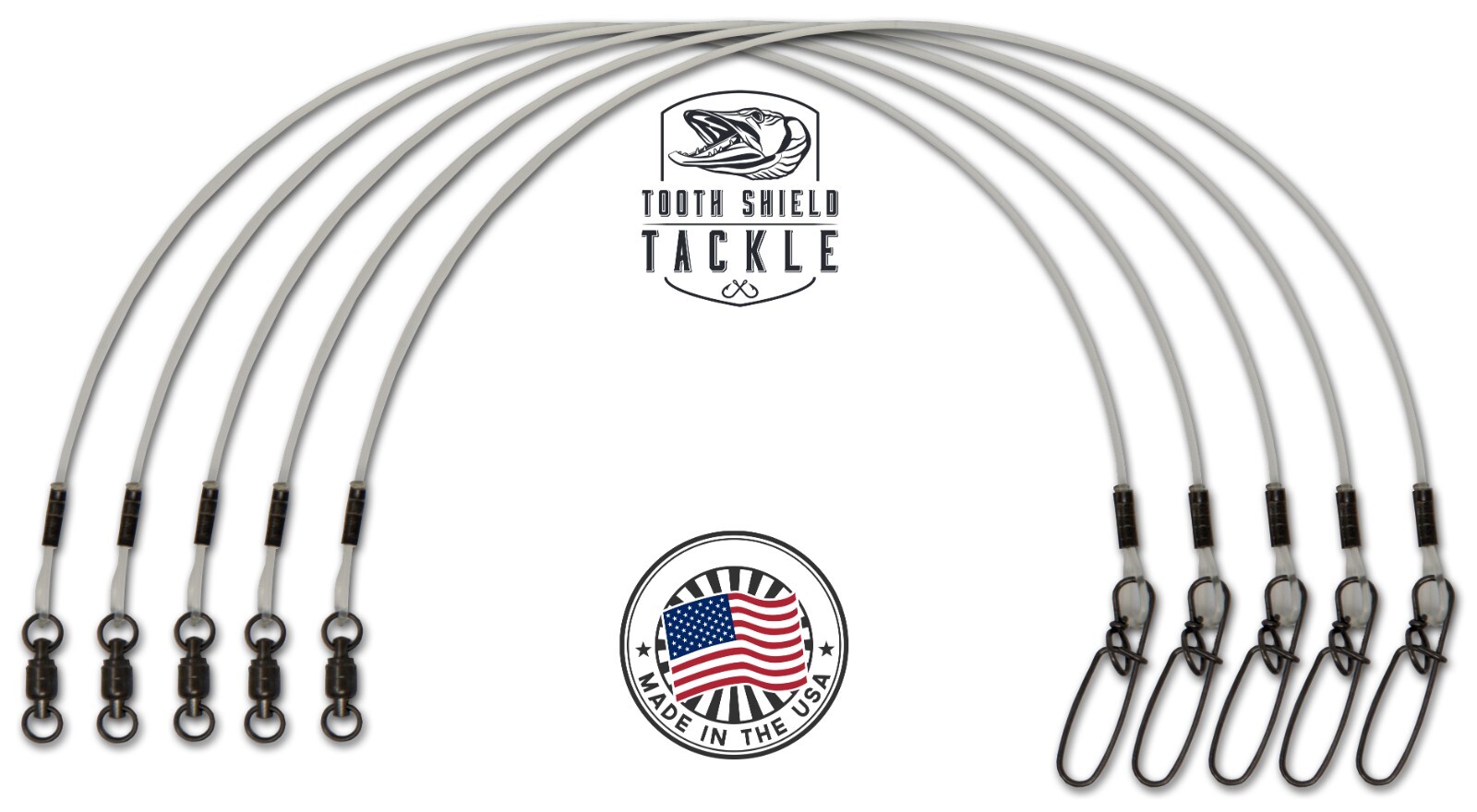 Z LEADERS 60lb Muskie & Pike Fluorocarbon Trolling Leaders – 3-Pack With Bearing Swivel, 36 Inch, Clear, Saltwater Ready