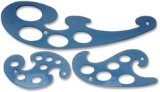 Helix French Curves 3 Piece Set (21561) Brand New Bin N08