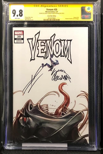 Venom #30 Woo Chul Lee CGC SS 9.8 Venom 3 Homage 2x Signed Cates Stegman Marvel