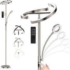 LED Stehleuchte Wohnzimmer Stehlampe Dimmbar Standlampe Leselampe Deckenfluter