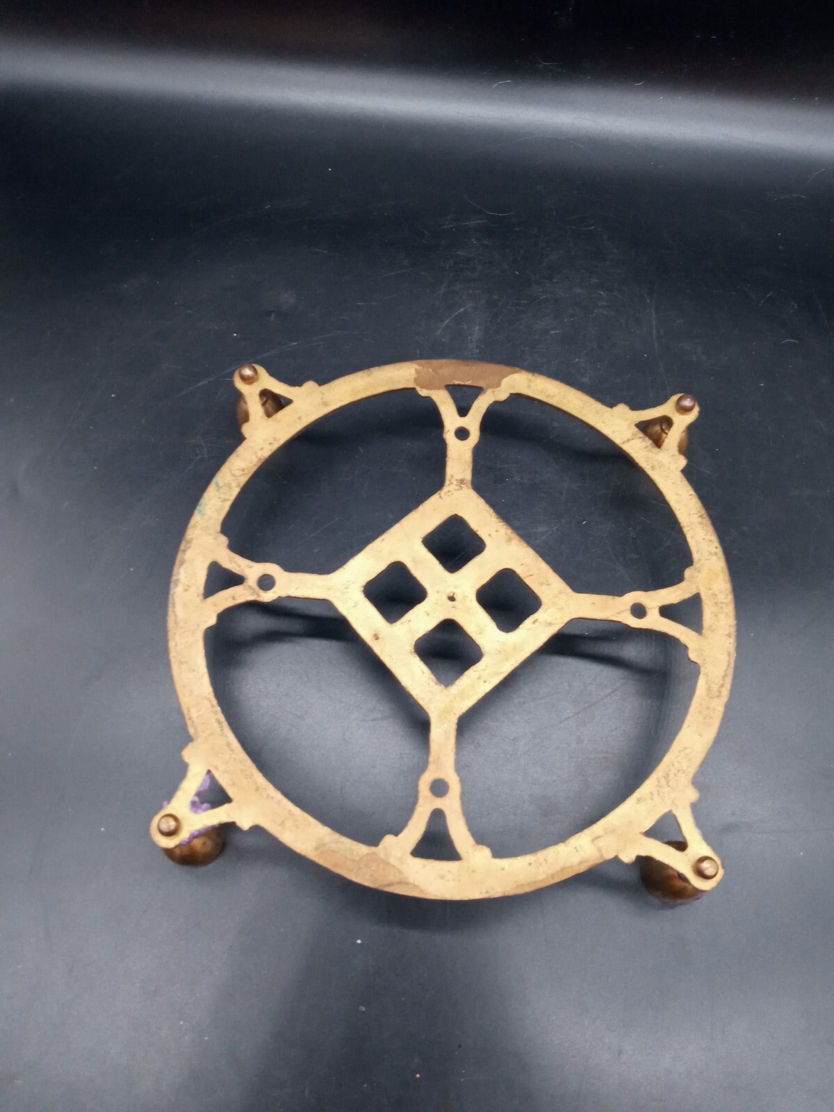 VTG Brass Advent Wreath Candle Holder