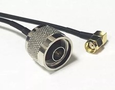 N male plug to RP SMA male plug RA RF Pigtail Cable Coaxial Jumper RG174 20cm 8