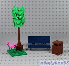 LEGO - Broadleaf Tree w/ Park Bench & Trash Bin - Foliage Plants Garden 10264
