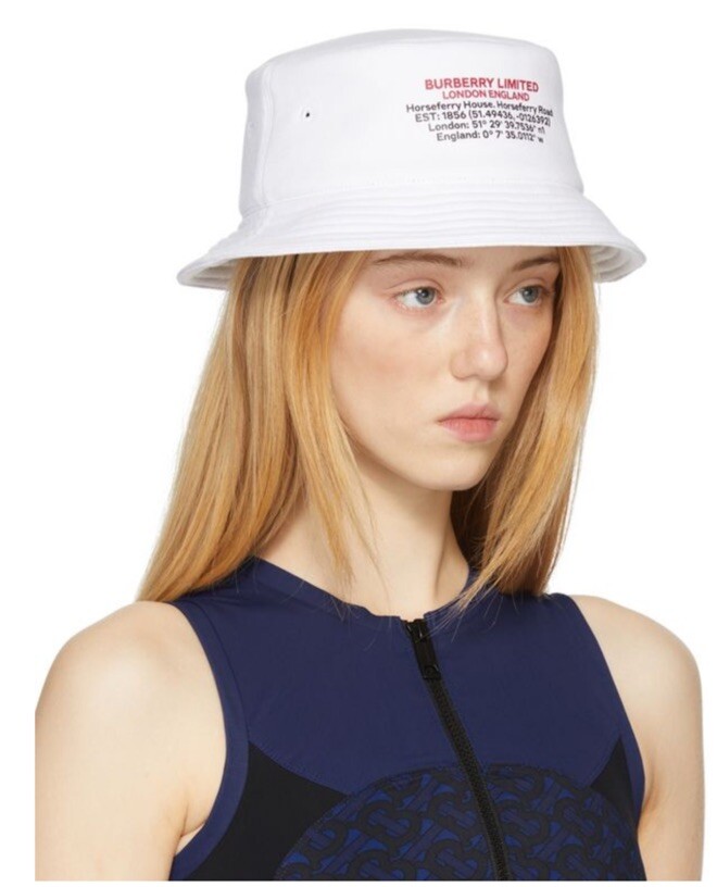 Burberry Limited Horseferry Location Print Jersey Bucket Hat  display picture 1