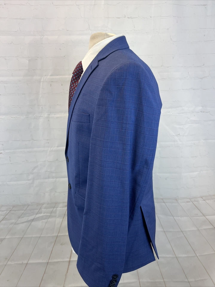 Blazer a cuadros azul PRIMAVERA/VERANO Kenneth Cole Reaction para hombre 38 $395 Foto 4 de 4