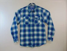 Dixxon Flannel Mens John Christner Trucking JCT Edition Blue Green Plaid Shirt
