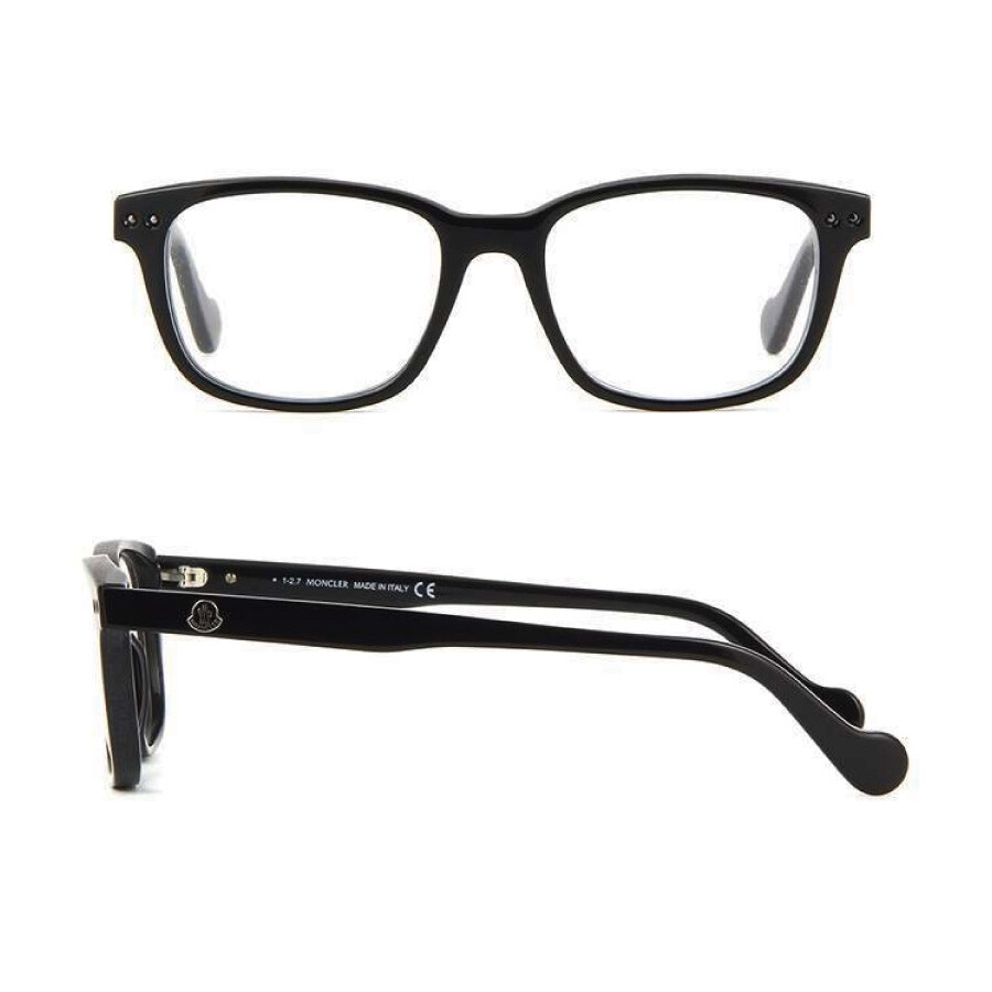 メガネ MONCLER Woman Optical frames Black ML5135 008 Moncler ML5015 001 Black Rectangle Plastic Eyeglasses Frame