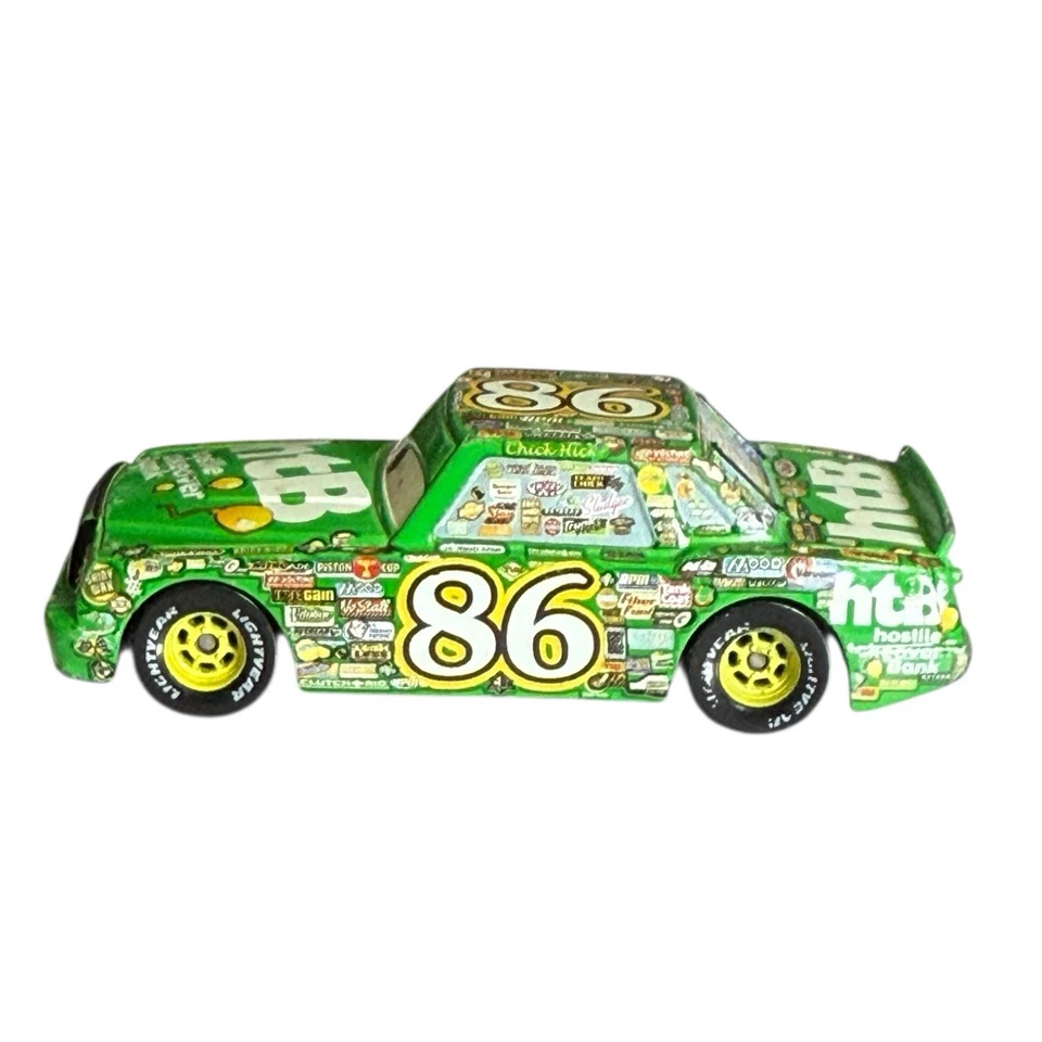 Disney Pixar Cars Chick Hicks 86 Metal Verde 1:55 Diecast Juguete Suelto  Foto 2 de 4
