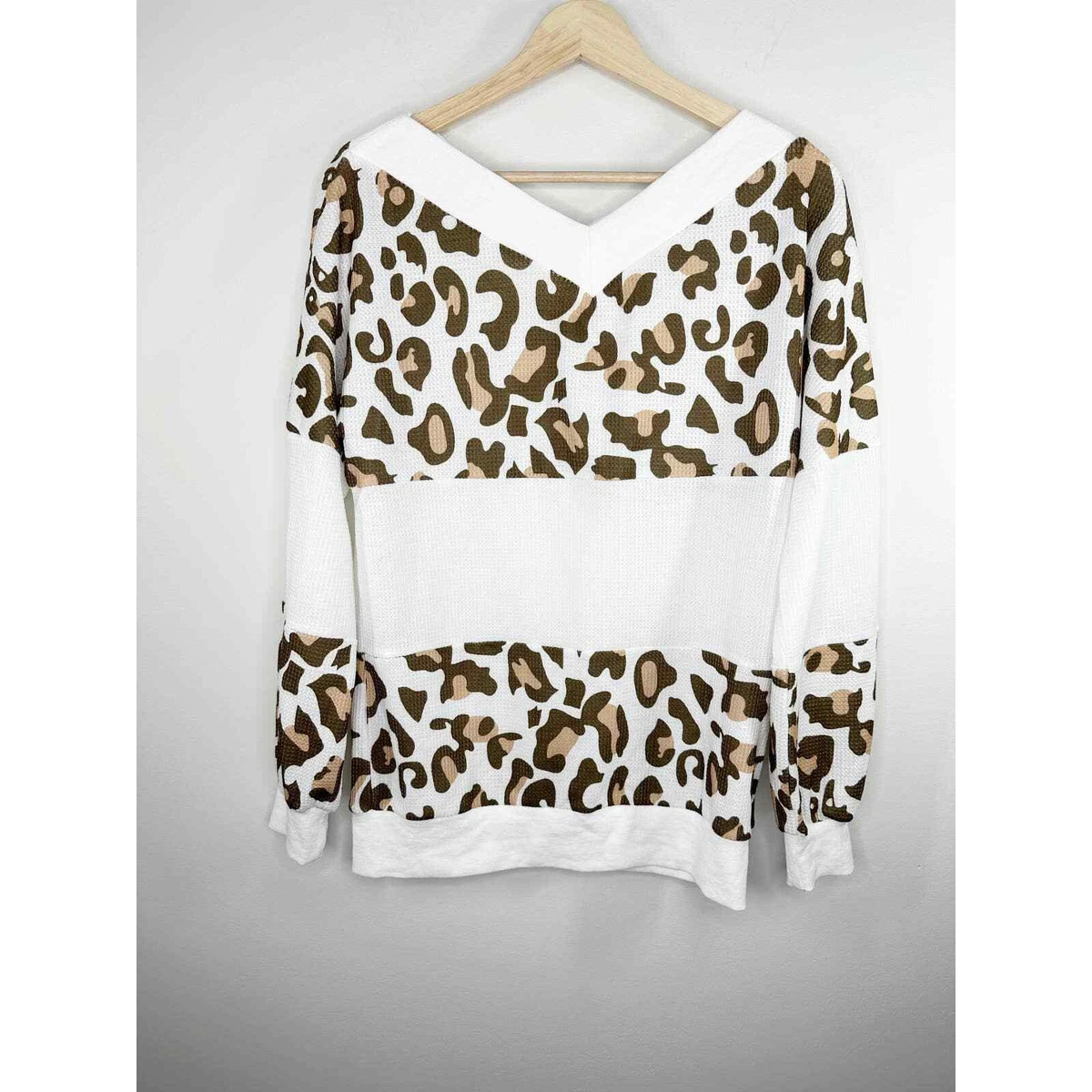 White clearance cheetah sweater