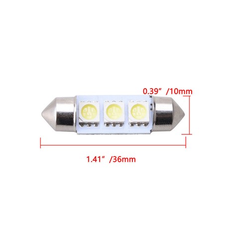 8x White LED Car Interior Bulbs Package Kit For Dome Map License Plate Light - Picture 9 of 12
