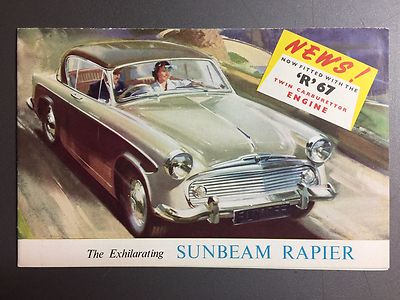 1957 Sunbeam Rapier Sedan Showroom Advertising Sales Brochure RARE! Awesome L@@K