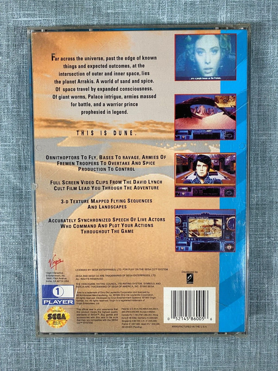 Dune Sega CD 1993 CIB Complete In Box Authentic Tested Rare Game