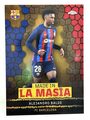 2022-23 Topps Chrome FC Barcelona Made in La Masia Alejandro Balde Gold #1/50