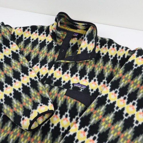 Rare Patagonia Synchilla Snap-T Mens M Forest Carpet Yellow AOP Fleece Pullover - Picture 3 of 10