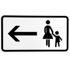 StVO Verkehrsschild 1000-12 Fu&szlig;g&auml;nger Gehweg links gegen&uuml;ber benutzen Schild RA1