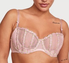 Victoria s Secret 32D Dream Angels Wicked Caged Rosebud Embroidered Bra