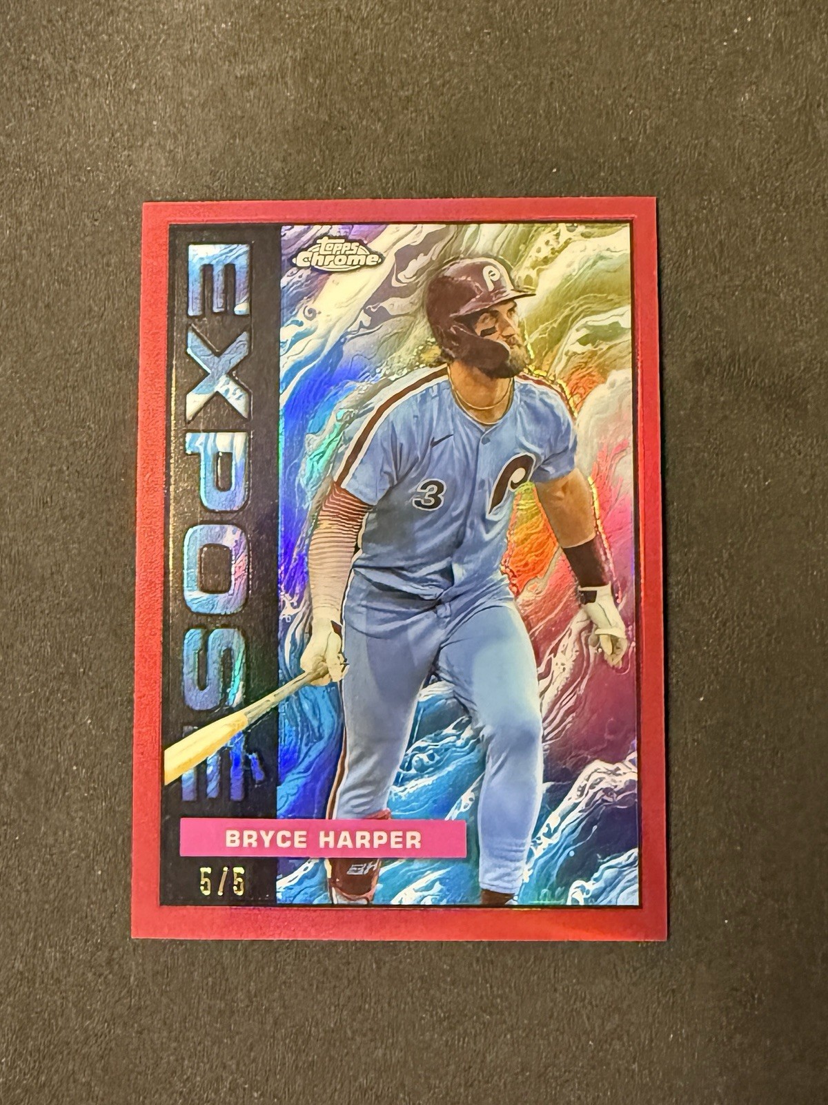2025 Topps Chrome Bryce Harper Expose /5 Red!