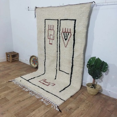 New Moroccan Beni Ourain Berber Wool Rug Color As Photo Design Area Carpet Rug