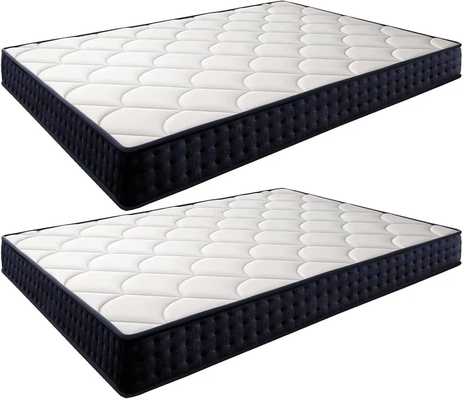 Matelas mémoire de forme 90x190 cm en lot de 2 avec 11 zones de confort