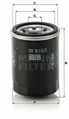 MANN-FILTER W 610/3 Ölfilter Für ABARTH, ACURA, ALFA ROMEO, BRILLIANCE, BYD