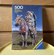 NEU verschweißt Ravensburger Puzzle 500 Teile Indianerhäuptling Indianer Pferd 