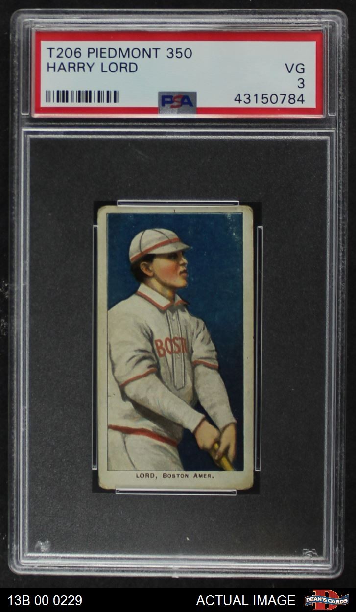 1909 T206 Harry Lord Red Sox PSA 3 - VG