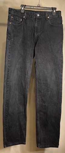 Levis 505 Regular Fit Straight leg Red Tab Black Denim Jeans,90s, USA|Sz:W36 L36 - Picture 20 of 22