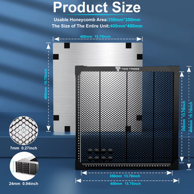 TWOTREES Laser Cutting Honeycomb Working Table for CO2 or Diode Laser Engraver C
