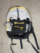 Vintage Senate Rollerblading grau gelb Fast Pack Inline Skates Rucksack 90er LESEN