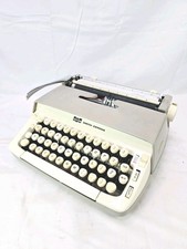 Vintage Smith Corona Galaxie Manual Typewriter with Case, 1960's, Cream & Gray