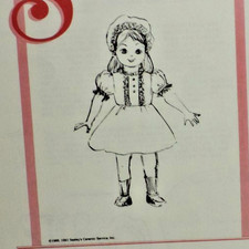 Seeley's Dollmaker's Pattern CP916 6.5"-7.5" Doll Dress/Bonnet Panties Uncut