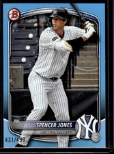 SPENCER JONES 2025 BOWMAN DRAFT SKY BLUE BORDER #BD-9 431/499