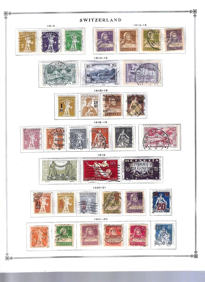 Kenr2: Switzerland Collection from 1947 Scott Album - Image 3 of 4