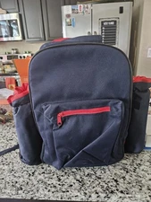 Picnic Time Backpack Blue Wine & Utensils Travel Hiking Camping Insulated Nwot