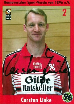 Autograph card Carsten Linke ''Hanover '96'' (#football #original autograph)