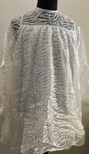 NWT Nasty Gal Off White Smock Zebra Jaquard Party/Wedding Mini Babydoll Dress 6