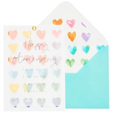 NIQUEA.D,  Vellum and Hearts Anniversary Card