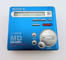 Tested Working Sony MD Walkman MZ-R70 Portable MD Minidisc Player BLUE