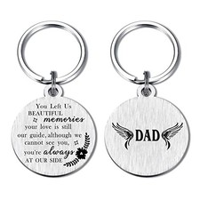 Dad Memorial Gifts for Loss of Father, Sympathy Keychain for Loss of Dad,