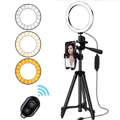 26cm LED Ring Fill Light USB Dimmable Lamp Selfie Portable WITHOUT Tripod✔