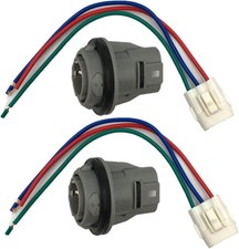 2 Front Turn Signal Light Socket Connector Harness W/ 3-Wire Kit Compatible with